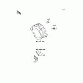 Схема вузла: Інформаційні наклейки для Kawasaki KMX50 KSR-I