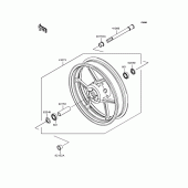 Схема вузла: Front wheel для Kawasaki ZR750 Z750