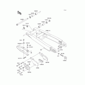 Схема вузла: Swing arm для Kawasaki KX250/ KX252 KX250