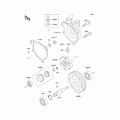 Схема узла: Водяной насос для Kawasaki KLX650 KLX650 Motard