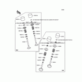 Схема узла: Рокер & Клапан для Kawasaki ZR400 ZRX-II