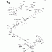 Схема узла: Переключатель передач для Kawasaki ZX1000 Ninja ZX-10R