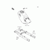 Схема вузла: Інформаційні наклейки для Kawasaki KLX125 KLX125