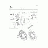 Схема вузла: Front brake(kx500-e6/e7/e8) для Kawasaki KX500
