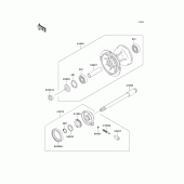 Схема вузла: Ступиця переднього колеса для Kawasaki KLX250 KLX250