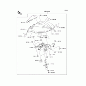 Схема узла: Заглушка сиденья (Опция) для Kawasaki ZR800 Z800
