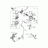 Схема вузла: Передній гальмівний циліндр Kawasaki ZG1400 Concours 14 ABS