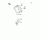 Схема вузла: Інформаційні наклейки для Kawasaki KMX50 KSR-I