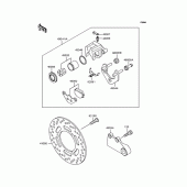 Схема вузла: Заднє гальмо для Kawasaki EX250 ZZR250