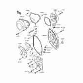 Схема вузла: Кришка двигуна для Kawasaki ZX400 ZZR400