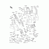 Схема вузла: Cowling lowers(1/2) для Kawasaki ZG1000 1000GTR