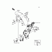 Схема узла: Переднее крыло для Kawasaki EX400 Ninja 400R ABS