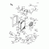 Схема вузла: Радіатор (1/2) для Kawasaki VN1500 Vulcan 88