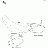 Схема узла: Сиденье для Kawasaki KX125