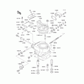 Схема вузла: Cylinder head/cylinder(1/2) для Kawasaki KX125