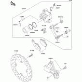 Схема узла: Задний тормоз для Kawasaki ZX600 Ninja ZX-6R