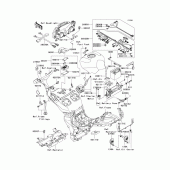 Схема вузла: Chassis electrical equipment(1/2) для Kawasaki ZX1200 Ninja ZX-12R