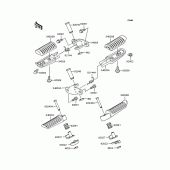Схема узла: Подножки для Kawasaki ZX900 GPZ900R