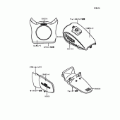 Схема узла: Наклейки (EL250-A4; Эбони) для Kawasaki EL250 Eliminator 250SE
