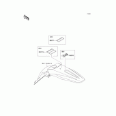 Схема узла: Информационные наклейки для Kawasaki KX450 KX450F