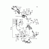 Схема вузла: Задній гальмівний циліндр Kawasaki EN650 Vulcan S Café ABS