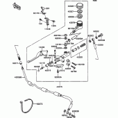 Схема вузла: Clutch master cylinder для Kawasaki ZX750 ZXR750