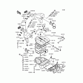 Схема узла: Воздушный фильтр для Kawasaki ZX400 ZZR400