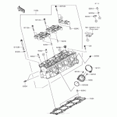 Схема вузла: Головка циліндра Kawasaki ZX636 Ninja ZX-6R KRT Edition