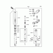 Схема вузла: Вилка передньої осі (ZR400C-010470) для Kawasaki ZR400 Zephyr