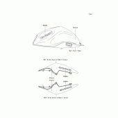 Схема вузла: Decals(black)(b7f) для Kawasaki ZR1000 Z1000