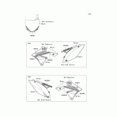 Схема узла: Наклейки для Kawasaki KX250/ KX252 KX250F