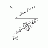 Схема узла: Ступица переднего колеса для Kawasaki VN400 Vulcan