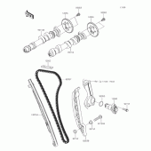 Схема вузла: Розподільник\Натягувач для Kawasaki EX650 Ninja 650 ABS