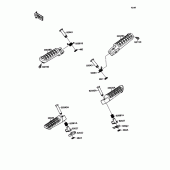 Схема узла: Подножки для Kawasaki ZX750 Ninja ZX-7