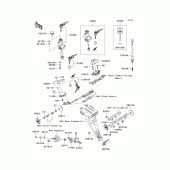 Схема узла: Ignition switch/locks/reflectors для Kawasaki ZX600 Ninja ZX-6R