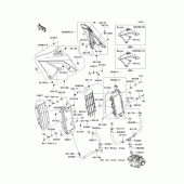 Схема узла: Радиатор для Kawasaki KX250/ KX252 KX250F