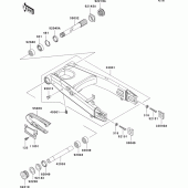 Схема узла: Задний рычаг (Маятник) для Kawasaki ZX1200 Ninja ZX-12R