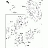 Схема вузла: Переднє гальмо для Kawasaki EJ650 W650