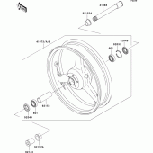 Схема узла: Ступица переднего колеса для Kawasaki ZX636 Ninja ZX-6R