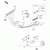 Схема вузла: Вихлопна система для Kawasaki ZX1200 Ninja ZX-12R