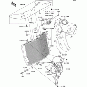 Схема узла: Радиатор для Kawasaki ZX600 Ninja ZX-6RR