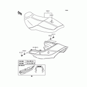 Схема узла: Сиденье для Kawasaki ZR1200 ZRX1200S