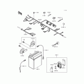 Схема вузла: Електроустаткування для Kawasaki KLE500