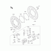 Схема узла: Передний тормоз для Kawasaki EX500 EX500