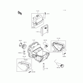 Схема узла: Воздушный фильтр для Kawasaki EX500 GPZ500S