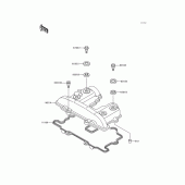 Схема узла: Клапанная крышка для Kawasaki KL250 KLR250