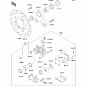 Схема узла: Задний тормоз для Kawasaki ZX750 ZXR750R