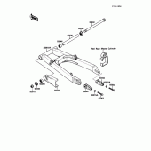 Схема узла: Задний рычаг (Маятник) для Kawasaki EX250 Ninja 250