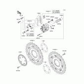 Схема узла: Передний тормоз для Kawasaki ZR750 Z750 ABS