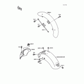 Схема вузла: Fenders(1/2) для Kawasaki VN1500 Vulcan 1500L